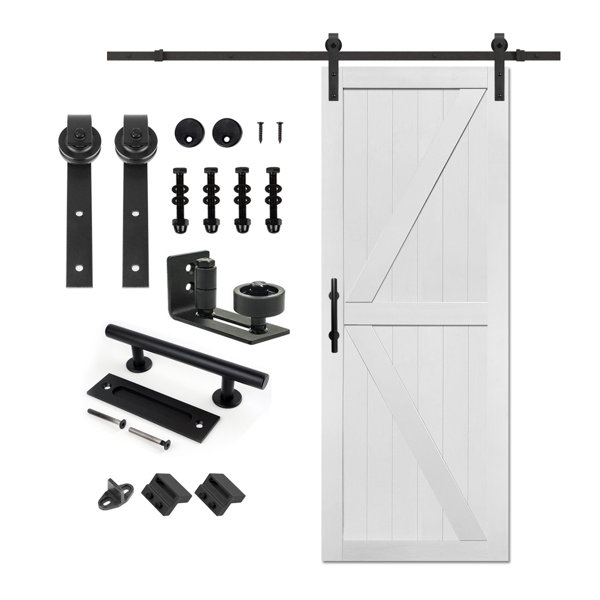 S&Z TOPHAND Barn Door with Installation Hardware Kit Wayfair Canada